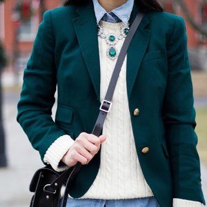 J. Crew Schoolboy Blazer in Forest Green Size 10